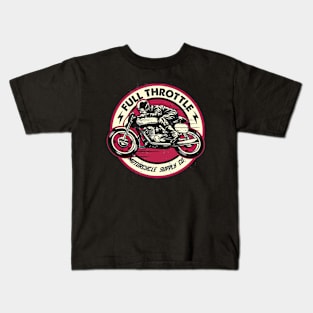 Full Throttle Motorcycle Kids T-Shirt